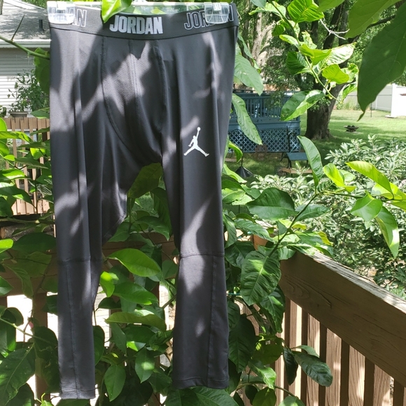 Nike Jordan 23 Alpha Dry  L Black Training Tights New - Picture 8 of 13